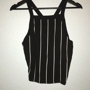 Striped Halter top w/ criss cross back!